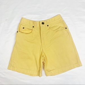 Talbots Petites High Waist Yellow Shorts